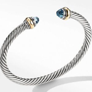 David Yurman Cable Classic Bracelet Blue Topaz